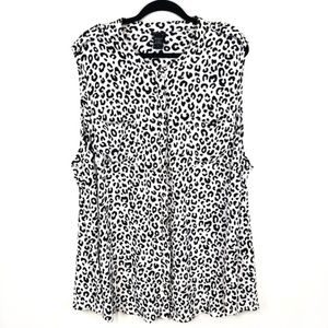 Torrid leopard print sheer sleeveless top size 4